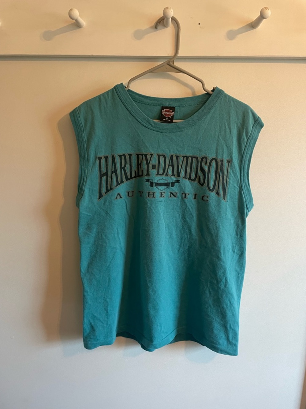 Harley-Davidson Teal Tank Top with Black Logo